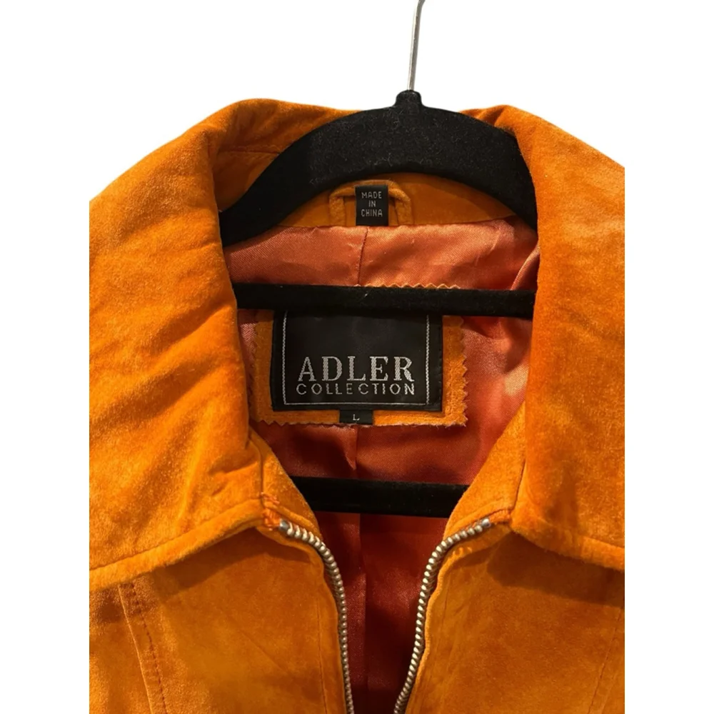Vintage Adler Collection Leather Suede Burnt Orange Jacket Size Large Women's